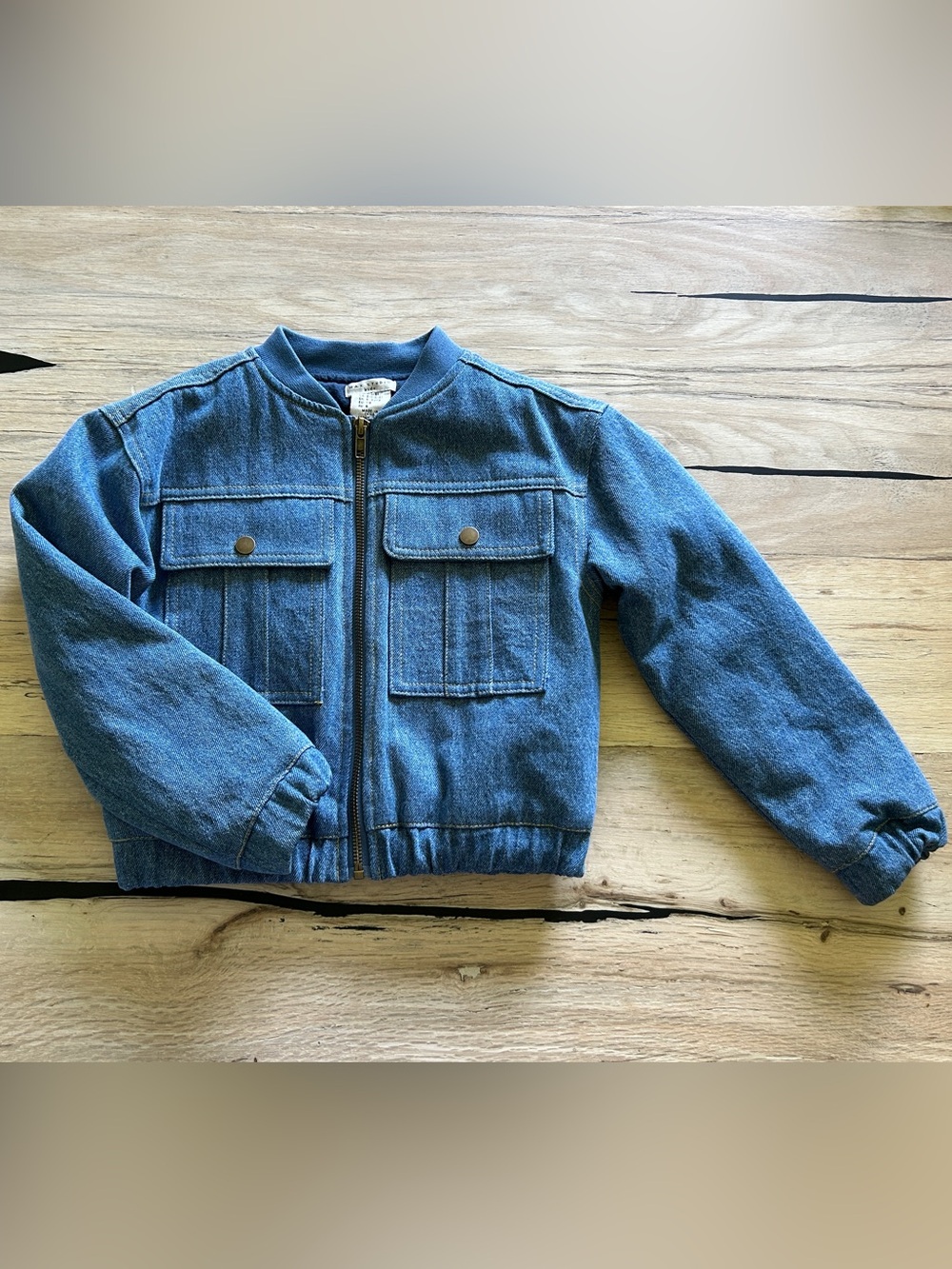 Max Studio Kids Denim Bomber Jacket